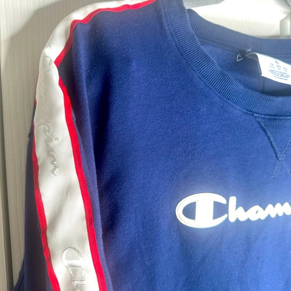 Champion Blue/Signature White Stripe Sweatshirt Size XL - Picture 3 of 11